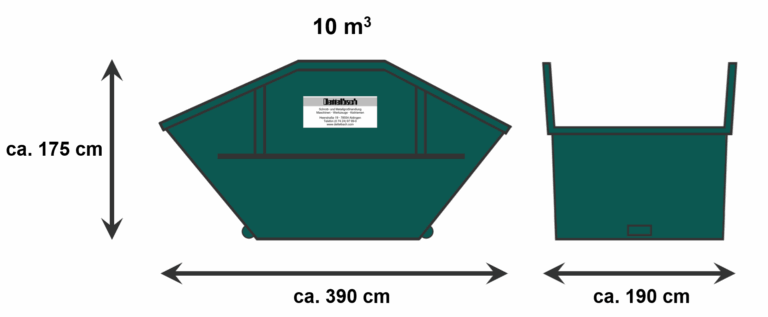 Absetz Container 10 cbm beidseitig