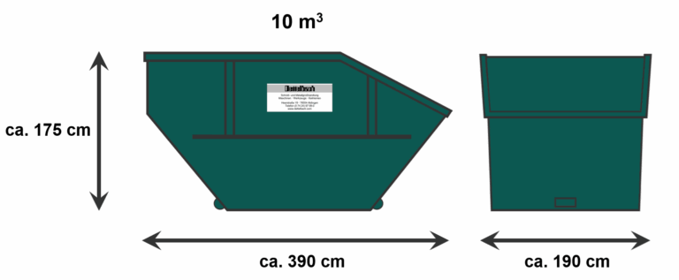 Absetz Container 10 cbm einseitig