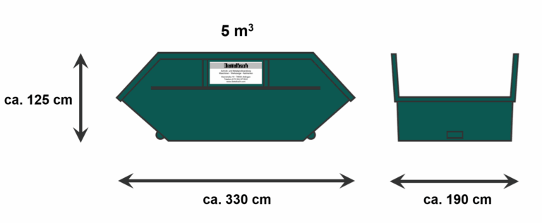Absetz Container 5 cbm beidseitig