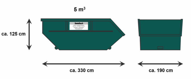 Absetz Container 5 cbm einseitig
