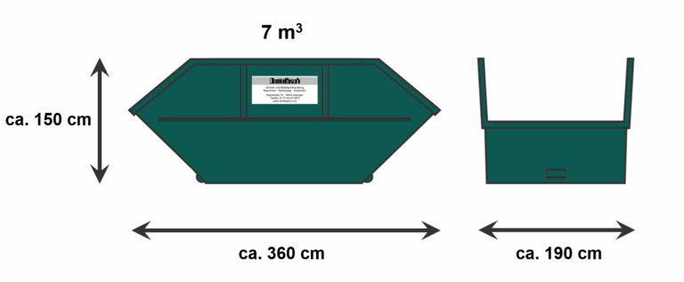Absetz Container 7 cbm beidseitig